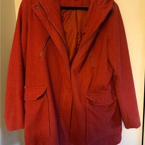 Women's Rust color Hooded Coat
